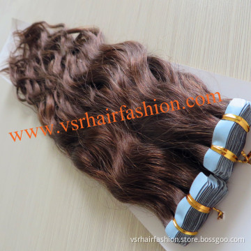 100% Natural Wave Brazilian Human Hair Tape Hair Extension